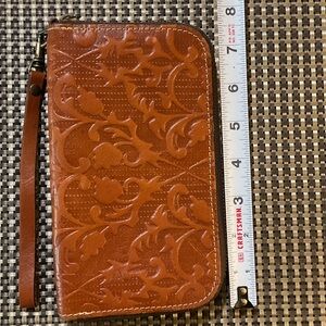 Patricia Nash Floral Embossed Leather Clutch